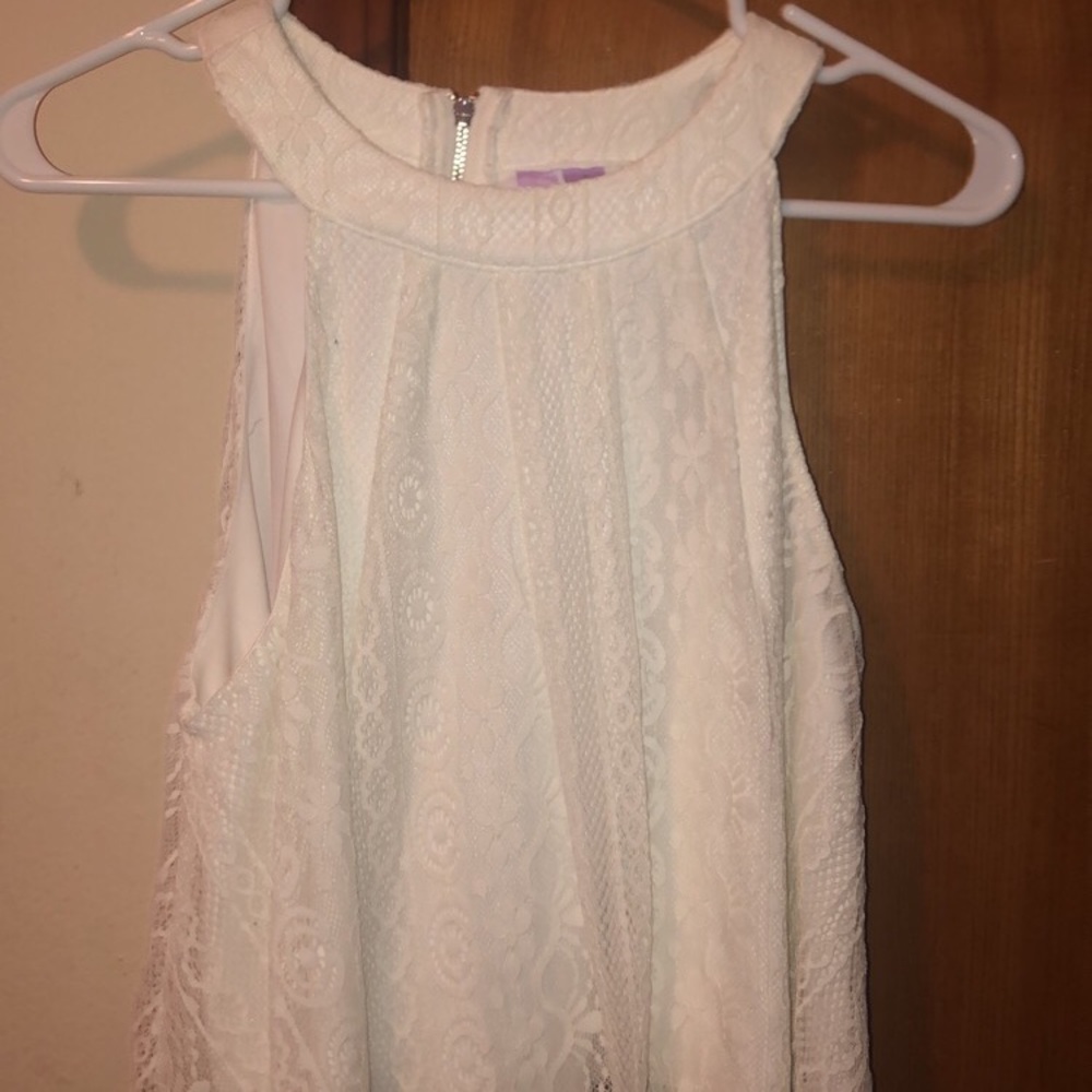 white lace crop top